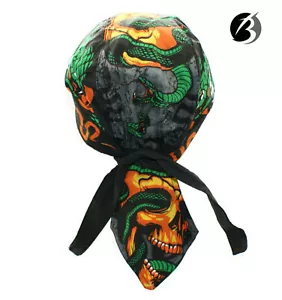 Envoltura para la cabeza DANBANNA Snake Eye Fire Du-Rag Doo-Rag Bandana - Imagen 1 de 2