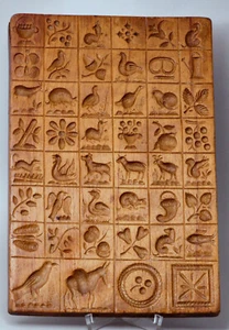 Biedermeier Spekulatiusform Springerle Backform Holzmodel 46 Motive 19. Jhdt.  - Bild 1 von 12