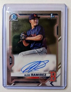 Aldo Ramirez Auto. 2021 Topps 1st Bowman Chrome. Boston Red Sox Autograph