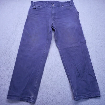 Pantalones Dickies Hombre 36x30 Azul Pato Lona Grunge Patinador Ropa de Trabajo Foto 1 de 4