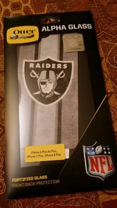 OTTERBOX ALPHA GLASS Las Vegas Raiders FITS ALL APPLE IPHONE 5.5 PLUS MODELS NEW - Picture 1 of 4