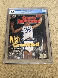 Duke Grant Hill Sports Illustrated CGC 8.5 White Pages (Duke NCAA Title) - Picture 1 of 2