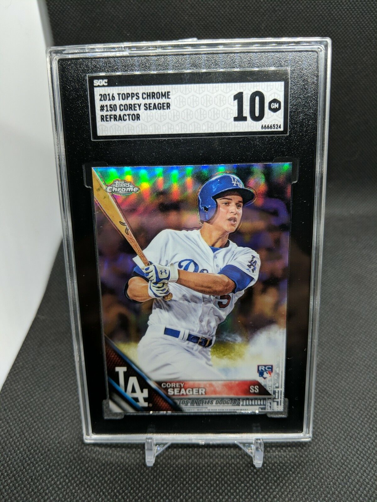 2016 Topps Chrome #150 Refractor Corey Seager Rookie SGC 10 Gem Mint Dodgers