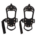 Crampons 9 Teeth Steel Spikes Secure Grip Ice Cleats For Shoes And Boots