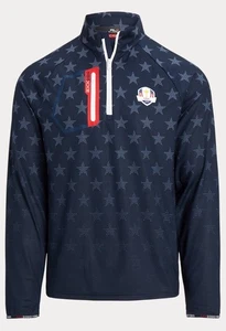 RLX Ralph Lauren U.S. Ryder Cup 2023 Camisa Estampado de Estrellas Golf 1/4 Cremallera Pullover Talla S - Imagen 1 de 15