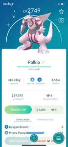 Pokemon Shiny Palkia! Angemeldet oder Abgemeldet! 30 Tage Freundschaft!! Go - Bild 1 von 1