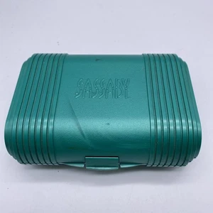 Vintage Sassaby Make-up/Schmuckkästchen 6,5" türkis - Bild 1 von 9