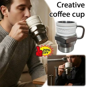 Zündkerzenbecher, Motor Zündkerzen Design, Neuheit\C Kaffeebecher kreatives Geschenk 1 Stück - Bild 1 von 9