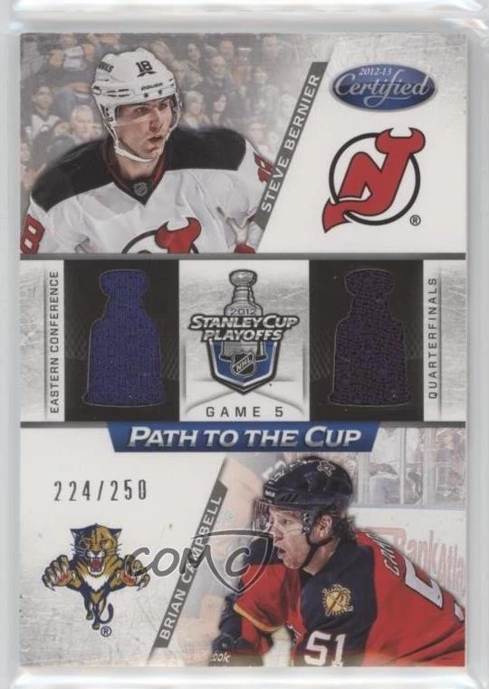 2012-13 Certified Dual Jerseys /250 Brian Campbell Steve Bernier #PCQF40 - Image 1 of 2