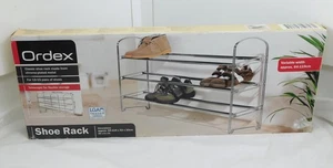 Ordex Teleskop-Schuhregal aus verchromtem Metall 12 - 15 Paar Schuhe - Bild 1 von 4