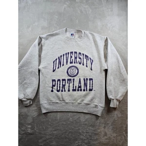 Sudadera De Colección Para Mujer M Gris Universidad de Portland Cuello Redondo Hecha en EE. UU. *Leer - Imagen 1 de 12