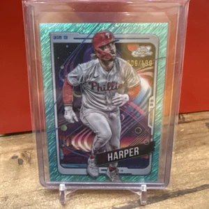 2024 Topps Chrome Cosmic #164 Bryce Harper Aqua Equinox Refractors /199 - Bild 1 von 2