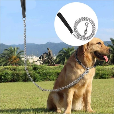 Heavy Duty Dog Chain Leash Metal Steel Dog Training Lead for Medium Large Dogs - Image 1 of 4