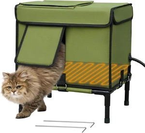 Indestructible Heated Cat House for Outside, 100% Weatherproof, Highly Insulated - Picture 1 of 7