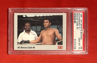 GREATEST Muhammad Ali 1991 AW Sports Boxing #3 PSA 10 BONUS CARD #4 GEM MINT 💎 - Image 1 of 2