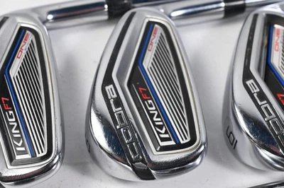 Cobra King F7 One Length Irons / 4-PW / Stiff Flex KBS Tour FLT 120 Steel Shafts - Image 1 of 4