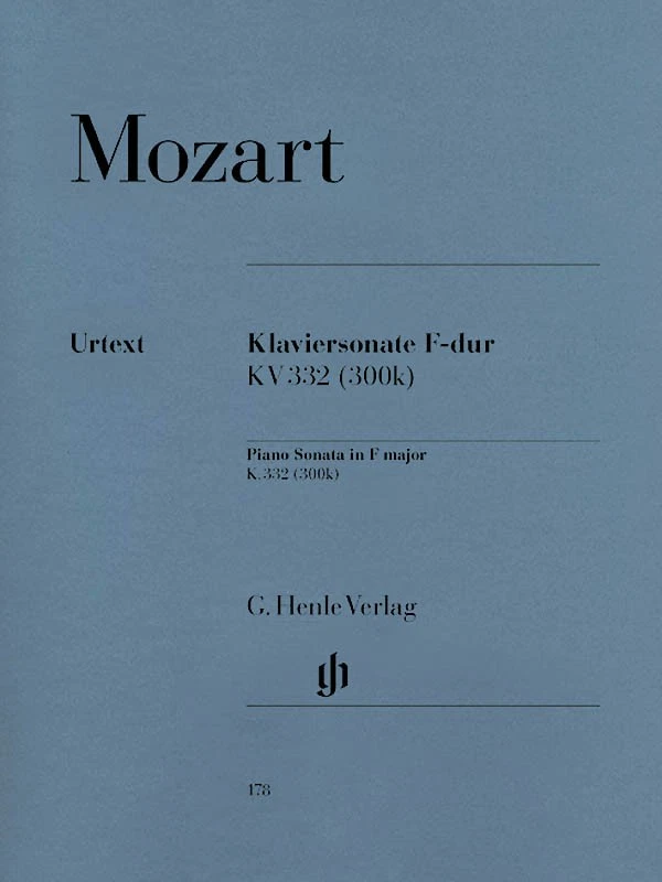 Mozart Piano Sonata in F Major K332 300k Henle Urtext Solo Sheet Music Book - Image 1 of 1