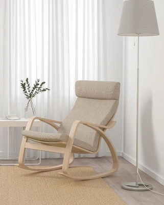 IKEA Poäng Rocking Chair Seat Cover In Beige/ Off-white Inc Foam inserts - Image 1 of 3