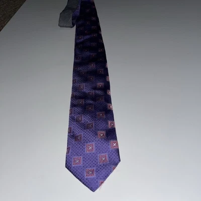 Corbata de diseñador Samuelsohn patrón geométrico  Foto 1 de 4