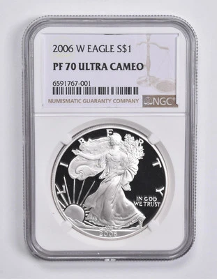 PF70 2006 PROOF American Silver Eagle $1 NGC PR Ucam - Image 1 of 4