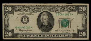 FR 2065-G* $20 1963 Federal Reserve Note US - Star Note - SKU-CA1415 - Picture 1 of 2