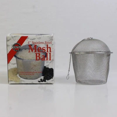 Norpro Stainless Steel Mesh Tea Infuser Ball Strainer Herb Spices - Image 1 of 4