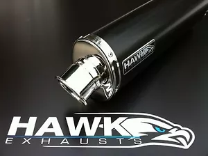 Hawk - Suzuki GSXR 1000 K9 L0 L1 Escape Oval Negro Legal Para La Carrera - Imagen 1 de 1