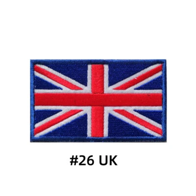 BRITISH Flag Patch With Hook & Loop Fastener England UK Great Britain - Image 1 of 4