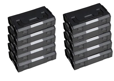 10 Stück SORTIMO Systembox L-BOXX Mini anthrazit Deckel OPAK - Bild 1 von 4