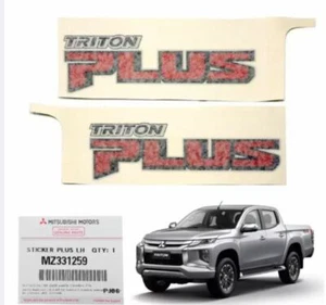 Triton Plus Genuine Mitsubishi 2pcs sticker Decal 2023 L R H Triton Plus pickup - Picture 1 of 12
