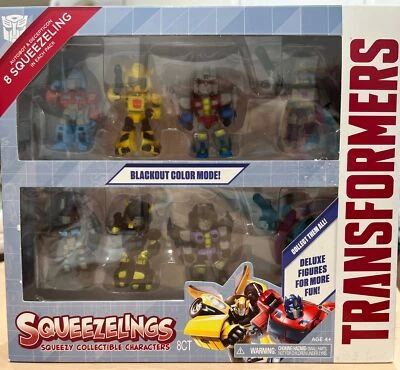 Transformers Squeezlings Figureines Blackout Color Mode Set 8 Pack Collectibles - Image 1 of 4