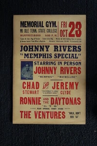 Johnny Rivers Tour Poster With The Ventures-- - Picture 1 of 1