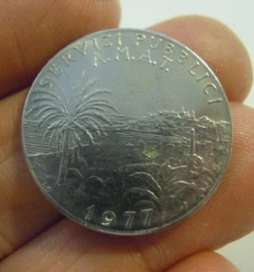 RARE A.M.A.T. PUBLIC TRANSPORT TOKEN CITY OF EMPIRE 1977 - Picture 1 of 2
