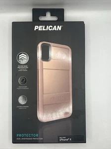 Pelican Protector Case for iPhone X Military Grade Rugged Fit Slim, Rose Gold - Zdjęcie 1 z 5