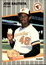 1989 Fleer Baltimore Orioles Baseball Card #608 Jose Bautista Rookie