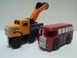 Thomas the Train Butch Wooden Railway Tank Engine Crane with Ballast & Bertie - Picture 1 of 12