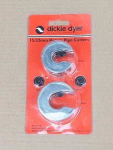 TWIN PACK DICKIE DYER 15 & 22MM PIPE CUTTERS + SPARE BLADES NEW - Picture 1 of 1