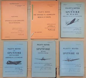 PILOTENSCHEINE 6er-Set für SPITFIRE IIA IIB VI IX XI XIV XVI XIX 18 22 24 Merlin - Bild 1 von 2