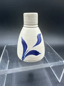 Jarrón de cerámica Williamsburg mini brote floral azul gris cerámica artística 3,5" floral de colección - Imagen 1 de 8