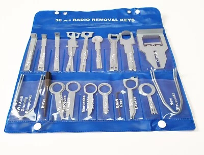 Car Radio Extraction Tool Set Dismantling for VW Audi BMW Ford Seat - Image 1 of 4
