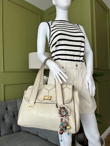 MATTHEW WILLIAMSON BUTTERFLY Bag Cream Leather Shoulder Bag - Picture 1 of 17