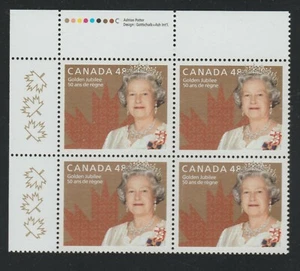 2002 Canada SC# 1932 UL - Queen Elizabeth II Golden Jubilee - PB M-NH # 3506a - Picture 1 of 1