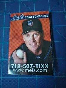 Vintage 2003 New York Mets Baseball Schedule TD Waterhouse Tom Glavine Rare NEW - Picture 1 of 4