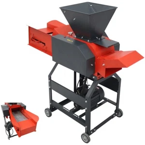 6-blade Hay Cutter Farm Pulverizer Carrots 220V 2.2KW 500-1000kg/h Feed Hopper - Picture 1 of 24