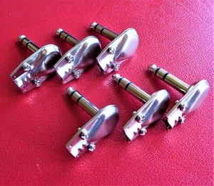 6 enchufes estéreo de ángulo recto para panqueques - 6,3 mm 1/4 en cada uno - Imagen 1 de 3