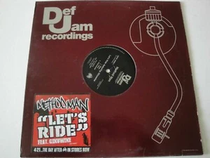LET'S RIDE METHOD MAN FEATURING GINUWINE VINYL LP SINGLE DEF JAM AUFNAHMEN EX - Bild 1 von 3