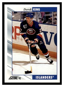 1992 Score  #255 Derek King - New York Islanders