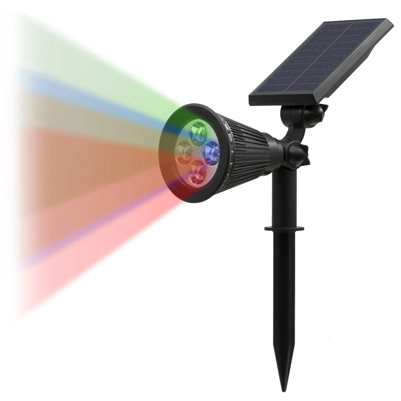 2x Solar Spot Light LED RGB Lamp Outdoor Pathway Garden Landscape Lawn Spotlight