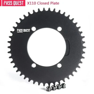 Road Bike 110BCD Chainring Round Oval Gear Disc Crankshaft 4Blot 42-58T Sprocket - Image 1 of 4