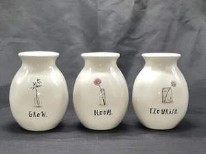 Rae Dunn Bauernhaus Dekor "BLUMIG" Blumenvase 5". - Bild 1 von 7